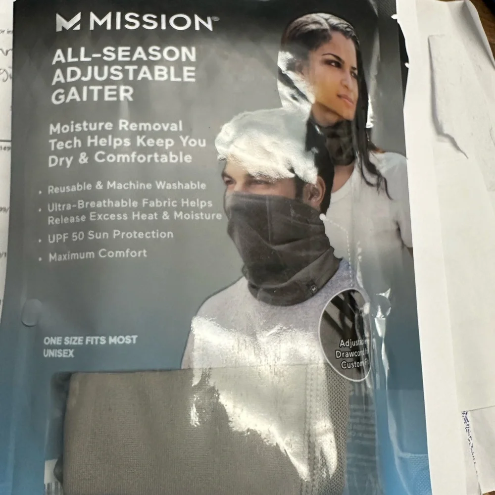 MISSION All Season Cooling Neck Gaiter Ski Mask For Men And Women, UPF 50 New
